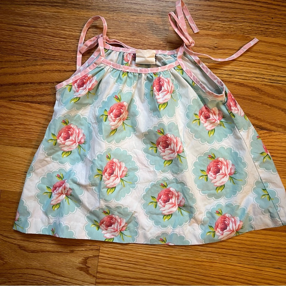 Shrimp & grits kids rose print top size 2T